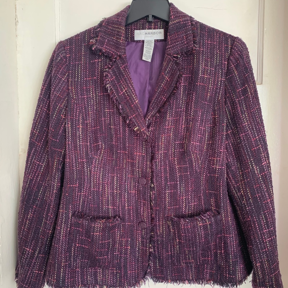 Beautiful Sag Harbor tweed blazer 16W
